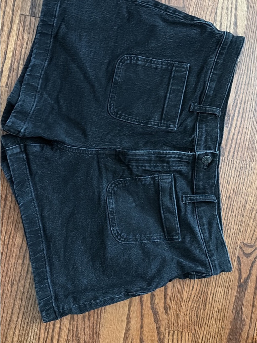 Madewell Black Denim High-Rise Shorts